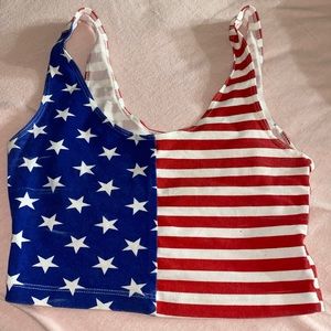 american flag tank top crop top